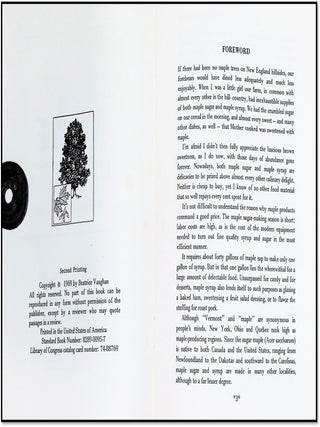 Vermont Maple Sugar Traditions • Regional Cookery • c. 1969