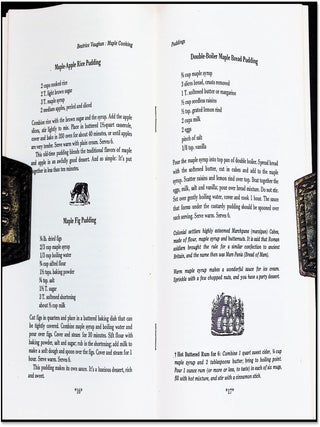Vermont Maple Sugar Traditions • Regional Cookery • c. 1969
