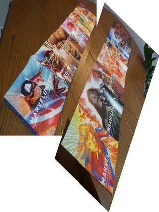 Marvelocity: The Marvel Comic Art of Alex Ross [Accordion-Fold Dust Jacket with Variant Cover Gallery], [Deluxe Illustrated Marvel Art Collection]