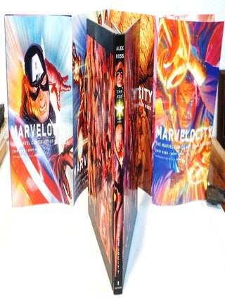 Marvelocity: The Marvel Comic Art of Alex Ross [Accordion-Fold Dust Jacket with Variant Cover Gallery], [Deluxe Illustrated Marvel Art Collection]