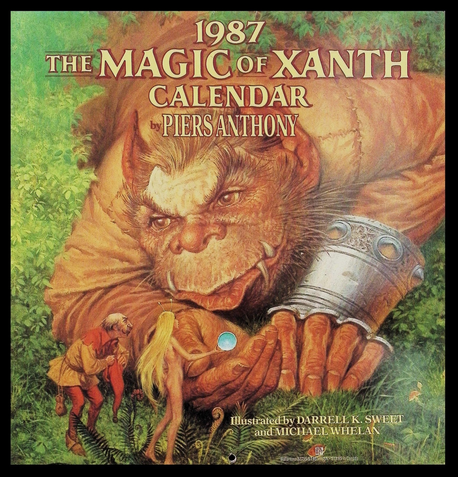 1987 The Magic of Xanth Calendar Illustrated Fantasy Wall Calendar