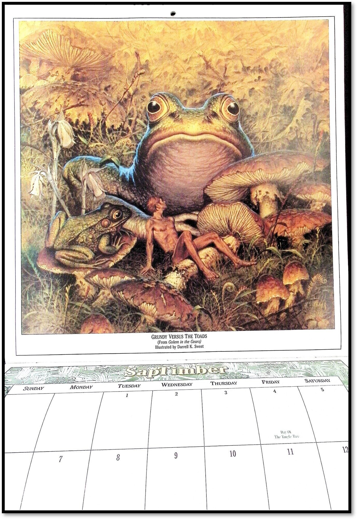 1987 The Magic of Xanth Calendar Illustrated Fantasy Wall Calendar
