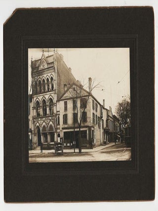 Original mounted photograph, c. 1900–1915. Franklin County National Bank (façade) Greenfield, Massachusetts