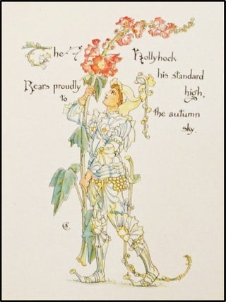 Item #21999 Flora’s Feast: A Masque of Flowers - Hollyhock [Original Chromolithographic Matted...