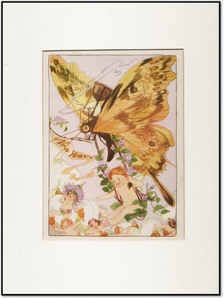 Original Print: Fairy Illustration / Art Nouveau Children’s Art ‘Happy Little New Year’ by M.T. Ross - 1914