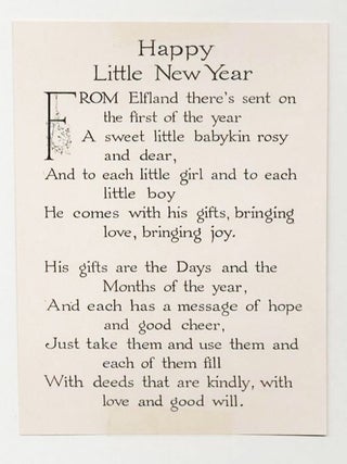 Original Print: Fairy Illustration / Art Nouveau Children’s Art ‘Happy Little New Year’ by M.T. Ross - 1914