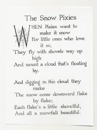 Original Print: Fairy Illustration / Art Nouveau Children’s Art ‘The Snow Pixes’ by M.T. Ross - 1914