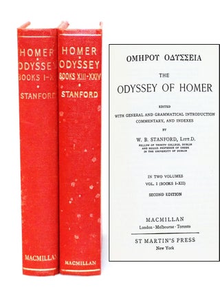 Item #22015 The Odyssey of Homer. Edited with General and Grammatical Introductions, Commentary,...