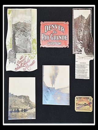 Colorado Grand Tour Scrapbook / Photo Album [Denver & Rio Grande Railroad] [Pike&rsquo;s Peak Circuit] [With Original Panoramic Photograph Laid-In]