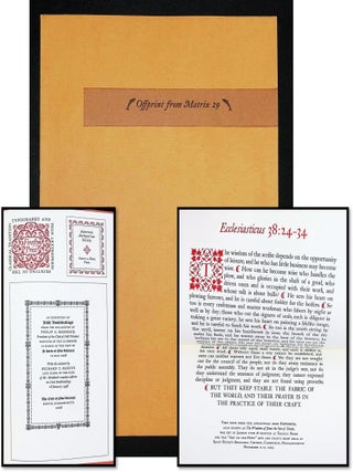 ARCHIVE: Firefly Press — Letterpress Broadsides & Typographic Works — Late 1980s–2014