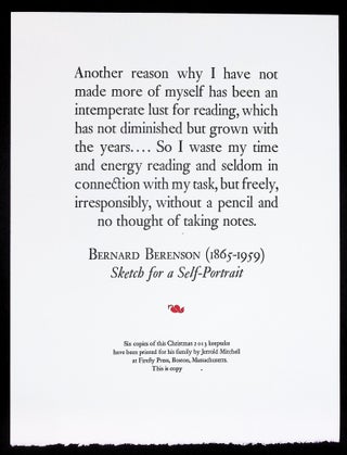 ARCHIVE: Firefly Press — Letterpress Broadsides & Typographic Works — Late 1980s–2014