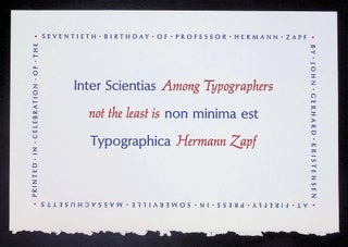 ARCHIVE: Firefly Press — Letterpress Broadsides & Typographic Works — Late 1980s–2014