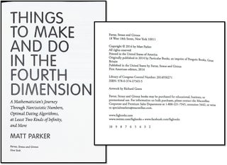 Things To Make And Do In The Fourth Dimension: A Mathematician's Journey Through Narcissistic Numbers, Optimal Dating Algorithms, At Least Two Kinds of Infinity, and More