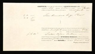 Item #22080 Havana-New York Trade Manifest [Havana, Cuba: Privately Printed / Charles Drake &...