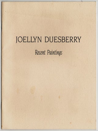 Recent Paintings [Exhibition Catalogue]