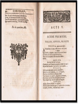 Coriolan, Trag&eacute;die [Roman History Reimagined for the French Stage]