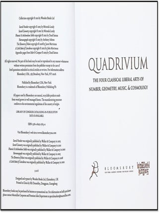 Quadrivium [The Classical Arts of Number, Geometry, Music, and Cosmology]