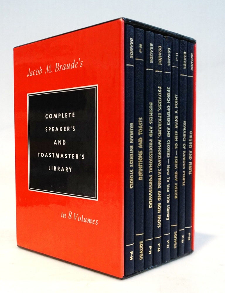 Complete Speaker's and Toastmaster's Library. Complete in Eight Volumes