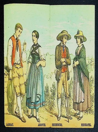 Costumes Suisses Line [Unrecorded Swiss Costume Leporello] [20 Chromolithographed Plates]