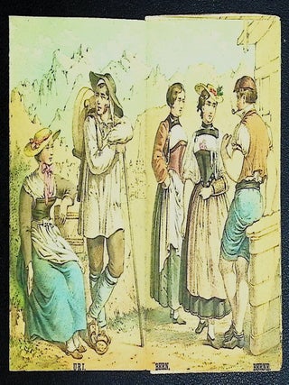 Costumes Suisses Line [Unrecorded Swiss Costume Leporello] [20 Chromolithographed Plates]