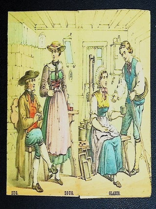 Costumes Suisses Line [Unrecorded Swiss Costume Leporello] [20 Chromolithographed Plates]