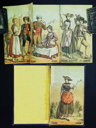 Costumes Suisses Line [Unrecorded Swiss Costume Leporello] [20 Chromolithographed Plates]