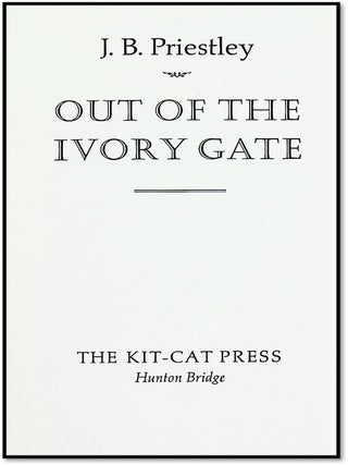 Out of the Ivory Gate [Kit-Kat Press]