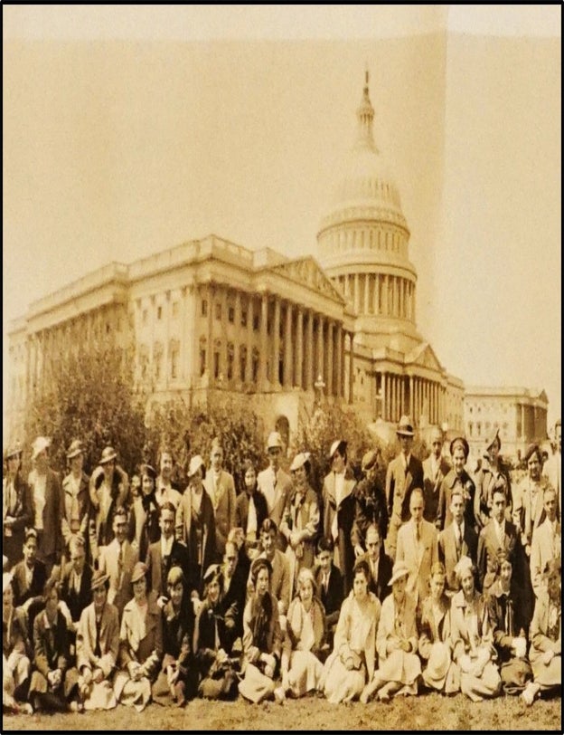 ORIGINAL PHOTOGRAPH: Penns Grove Consolidated High School Seniors at U.S. Capitol, April 25, 1935