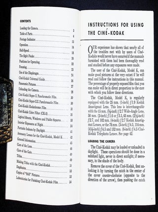 Instructions for Use of the Cin&eacute;-Kodak Model K (f/1.9 Kodak Anastigmat Lens).