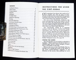 Instructions for Use of the Ciné-Kodak Model K (f/1.9 Kodak Anastigmat Lens).