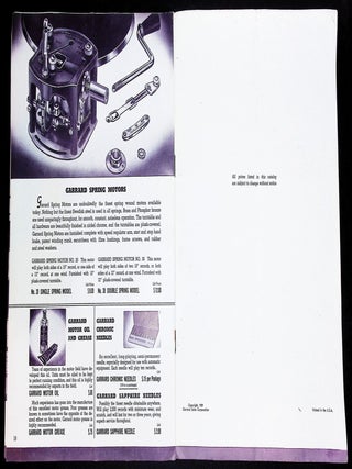 Garrard: Record Changers, Radio-Gram Units & Motors