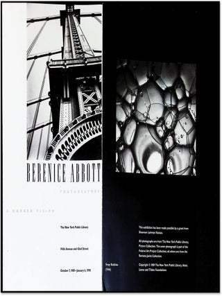 Item #22355 Berenice Abbott, Photographer: A Modern Vision [Exhibition Brochure]. Berenice Abbott