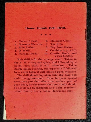 Manual of the University of Cincinnati, Department of Physical Training and Hygiene [c. 1894&ndash;1896]