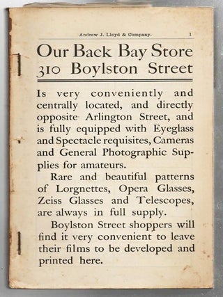 Photographic Encyclopedia &mdash; Andrew J. Lloyd & Company Illustrated Trade Catalogue &mdash; 1902