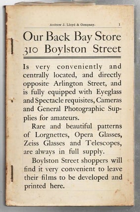 Photographic Encyclopedia — Andrew J. Lloyd & Company Illustrated Trade Catalogue — 1902