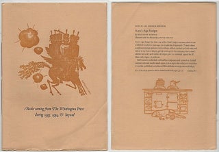 Whittington Press — Four Illustrated Prospectuses, 1986–1993, with an Earlier Proposed Publications Leaflet