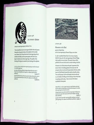 Whittington Press &mdash; Four Illustrated Prospectuses, 1986&ndash;1993, with an Earlier Proposed Publications Leaflet