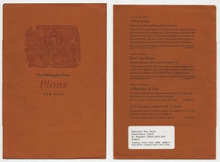 Whittington Press — Four Illustrated Prospectuses, 1986–1993, with an Earlier Proposed Publications Leaflet