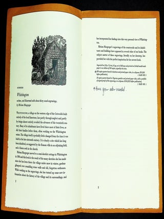 Whittington Press &mdash; Four Illustrated Prospectuses, 1986&ndash;1993, with an Earlier Proposed Publications Leaflet