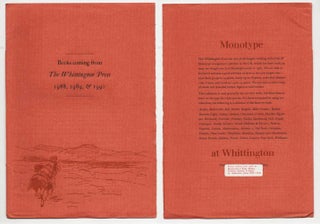 Whittington Press — Four Illustrated Prospectuses, 1986–1993, with an Earlier Proposed Publications Leaflet
