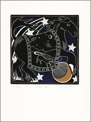 Day Horse and Night Horse [Pair of Original Four-Color Screenprints &mdash; Matching No. 183/500, Signed]