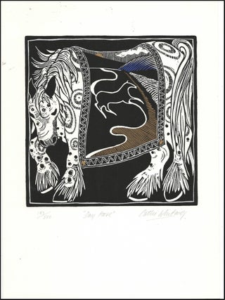 Day Horse and Night Horse [Pair of Original Four-Color Screenprints &mdash; Matching No. 183/500, Signed]