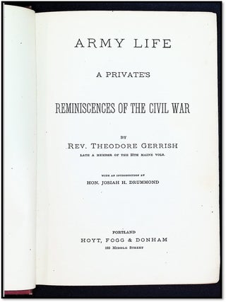 Army Life: A Private's Reminiscences of the Civil War