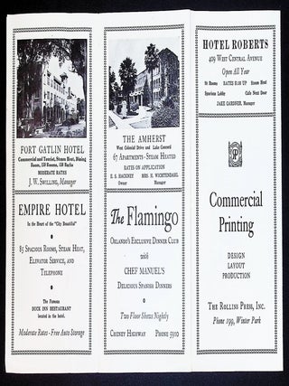 Orlando, Florida: The City Beautiful [Promotional Tourist Brochure; ca. 1925]