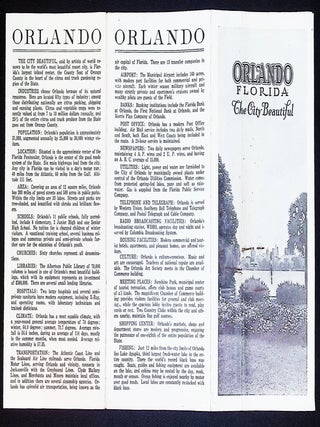 Orlando, Florida: The City Beautiful [Promotional Tourist Brochure; ca. 1925]