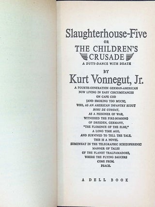 Slaughterhouse-Five; or, The Children&rsquo;s Crusade: A Duty-Dance with Death