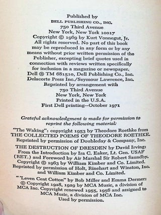 Slaughterhouse-Five; or, The Children&rsquo;s Crusade: A Duty-Dance with Death