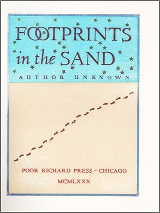 Footprints in the Sand [Poor Richard Press Keepsake &mdash; One of 250 Copies]