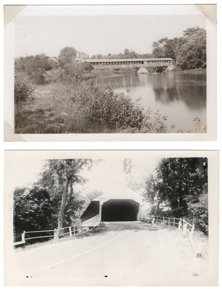 Smith-Eastman Covered Bridge, East Conway, New Hampshire [Two Original Photographs &mdash; 1937