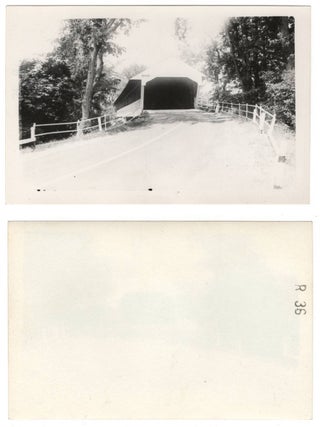 Smith-Eastman Covered Bridge, East Conway, New Hampshire [Two Original Photographs &mdash; 1937]